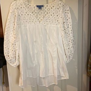 Lil Tunic Flower Cutout Blouse